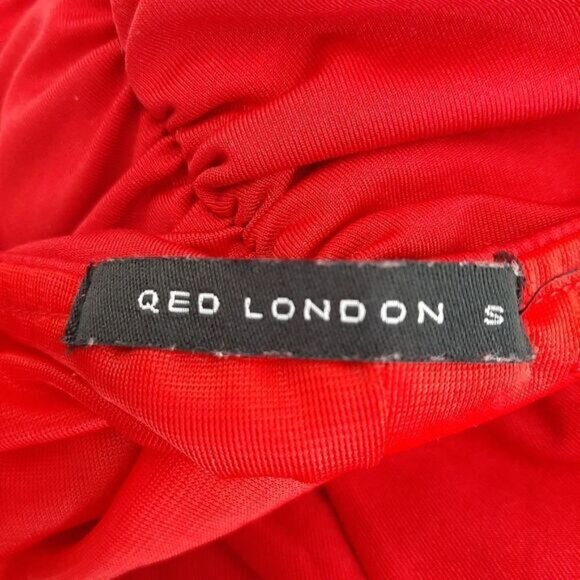 QED LONDON Multi Way Ruched Mini Dress Red Sz S - Picture 11 of 14